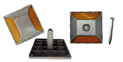 Aluminium Road Studs – S-112 With shank & nail