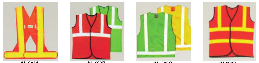 Safety Accessories & Signage – AL-603A / B / C / D Reflective Safety Jackets